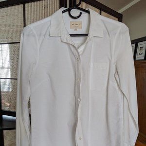 Sezane Tomboy Shirt, white, size 6 (38)